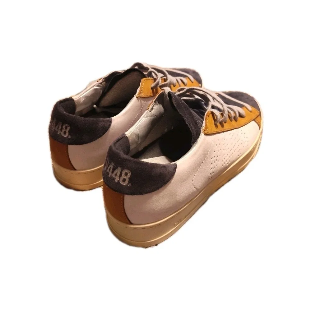 Sneakers P448 Jack Navy/Camel Suede Mens Size-7 Ws-9.5  Low Top Italian Shoes